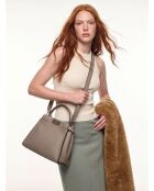Sac Peekaboo Selleria cuir taupe - 34 × 26 × 11 cm
