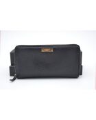 Porte-monnaie Portefeuille Zippy Long En Cuir Noir Guccissima - 19,5 x 10 x 2,5 cm