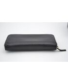 Porte-monnaie Portefeuille Zippy Long En Cuir Noir Guccissima - 19,5 x 10 x 2,5 cm