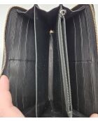 Porte-monnaie Portefeuille Zippy Long En Cuir Noir Guccissima - 19,5 x 10 x 2,5 cm