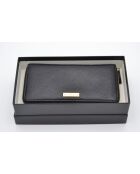 Porte-monnaie Portefeuille Zippy Long En Cuir Noir Guccissima - 19,5 x 10 x 2,5 cm