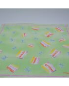 Foulard Coton Vert Pastel - 58 x 58 cm