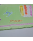 Foulard Coton Vert Pastel - 58 x 58 cm