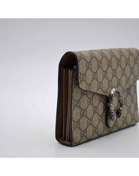 Sac bandoulière Dionysus Portefeuille à chaîne GG Supreme beige - 20 x 14.5 x 3 cm