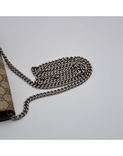Sac bandoulière Dionysus Portefeuille à chaîne GG Supreme beige - 20 x 14.5 x 3 cm