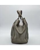 Sac à main Soho Cuir Grainé Gris Kaki Irisé - 33,5 x 28 x 18 cm