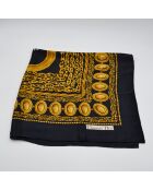 Foulard Médaillon noir - 87 x 87 cm