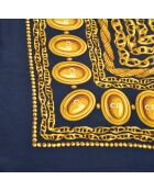 Foulard Médaillon noir - 87 x 87 cm