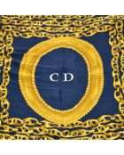 Foulard Médaillon noir - 87 x 87 cm