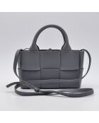 Sac bandoulière Arco Maxi Intrecciato bleu-gris - 23 x 13,5 x 7 cm