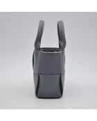 Sac bandoulière Arco Maxi Intrecciato bleu-gris - 23 x 13,5 x 7 cm