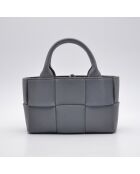 Sac bandoulière Arco Maxi Intrecciato bleu-gris - 23 x 13,5 x 7 cm