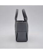 Sac bandoulière Arco Maxi Intrecciato bleu-gris - 23 x 13,5 x 7 cm