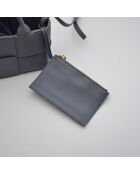 Sac bandoulière Arco Maxi Intrecciato bleu-gris - 23 x 13,5 x 7 cm