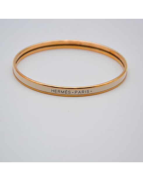 Bracelet Émail crème - 6,5x21 cm