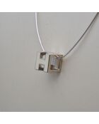 Collier Cage d'H argenté