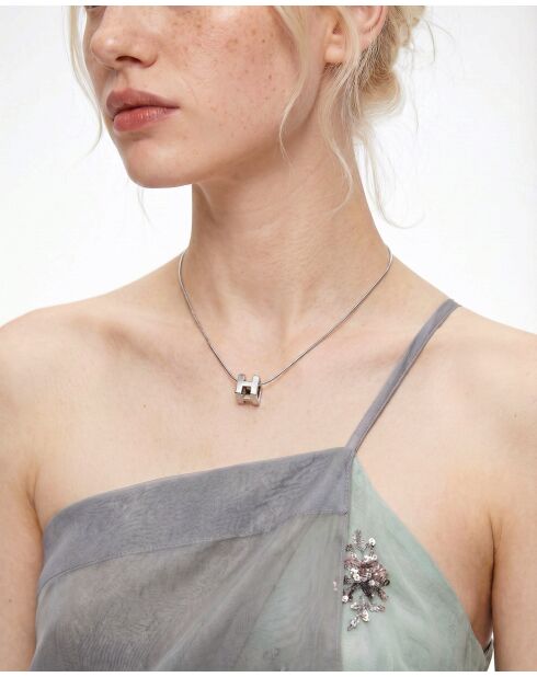 Collier Cage d'H argenté
