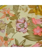 Foulard Flora Graeca crème et jaune pâle - 88 x 88 cm