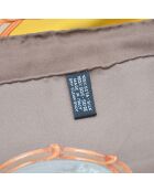 Foulard Vintage marron/doré - 86 x 86 cm