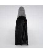 Sac portefeuille à chaîne Microguccissima noir - 20 x 11,5 x 3 cm
