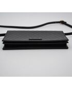 Sac portefeuille à chaîne Microguccissima noir - 20 x 11,5 x 3 cm