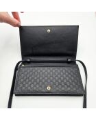 Sac portefeuille à chaîne Microguccissima noir - 20 x 11,5 x 3 cm