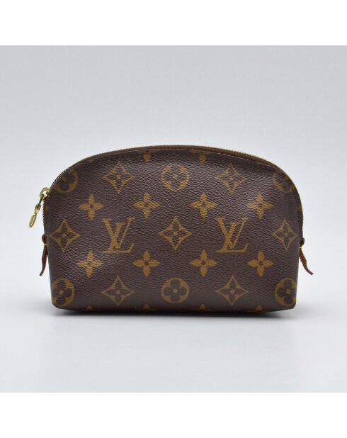 Pochette Trousse Cosmétique marron monogramme - 18 x 11,5 x 5,5 cm