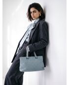 Sac Intrecciato bleu - 30 x 18,5 x 16 cm