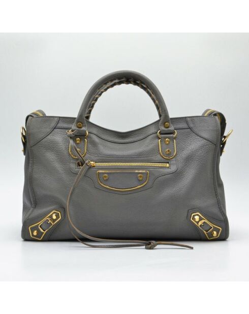 Sac City Metallic Edge gris foncé - 37 × 24,5 × 11,5 cm