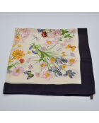 Foulard Flora multicolore - 85 x 85 cm