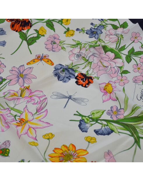 Foulard Flora multicolore - 85 x 85 cm