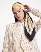 Foulard Flora multicolore - 85 x 85 cm