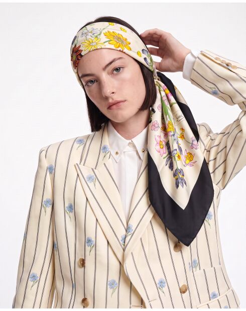 Foulard Flora multicolore - 85 x 85 cm