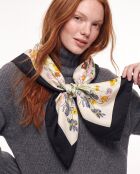 Foulard Flora multicolore - 85 x 85 cm