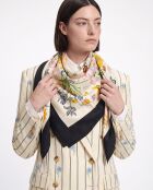 Foulard Flora multicolore - 85 x 85 cm