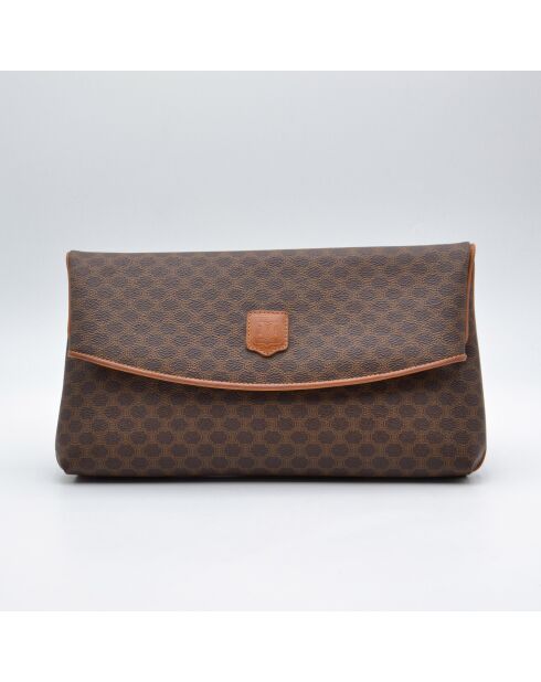 Pochette vintage toile Macadam brune - 32 x 18 x 4 cm