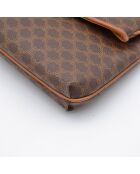 Pochette vintage toile Macadam brune - 32 x 18 x 4 cm