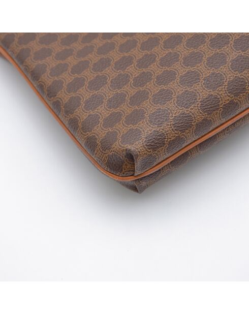 Pochette vintage toile Macadam brune - 32 x 18 x 4 cm