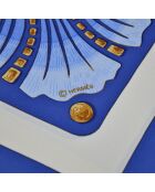 Foulard Cheval Turc bleu roi - 88 x 88 cm