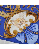 Foulard Cheval Turc bleu roi - 88 x 88 cm