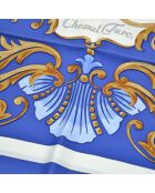 Foulard Cheval Turc bleu roi - 88 x 88 cm