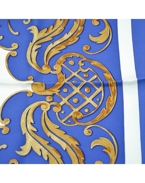 Foulard Cheval Turc bleu roi - 88 x 88 cm