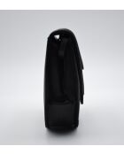 Sac vintage satin noir - 22,5 x 17,5 x 5,5 cm