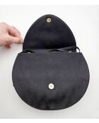 Sac vintage satin noir - 22,5 x 17,5 x 5,5 cm