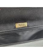 Sac vintage satin noir - 22,5 x 17,5 x 5,5 cm