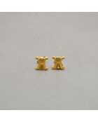 Boucles d'oreilles Puces d'oreilles Triomphe vintage dorée