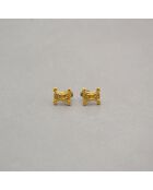 Boucles d'oreilles Puces d'oreilles Triomphe vintage dorée