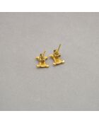 Boucles d'oreilles Puces d'oreilles Triomphe vintage dorée