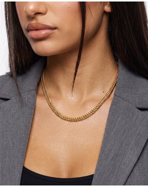Collier chaîne vintage plaqué or doré