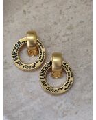 Boucles d'Oreilles Vintage dorées